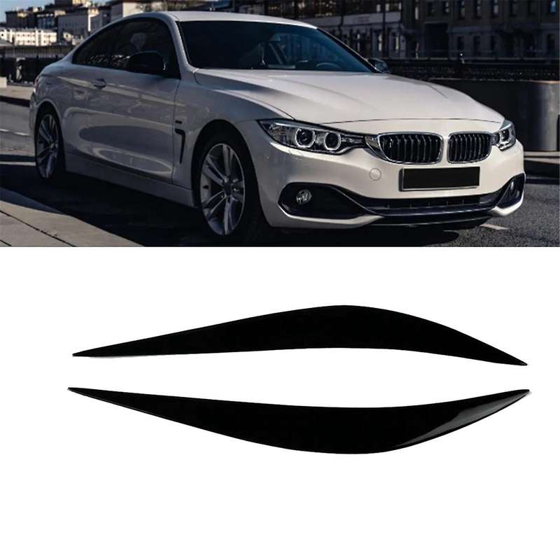 Car Front Headlight Lamp Eyebrow Light Cover Eyelid Trim for 4 Series F32 F33 F36 M3 F80 F82 F83 Res