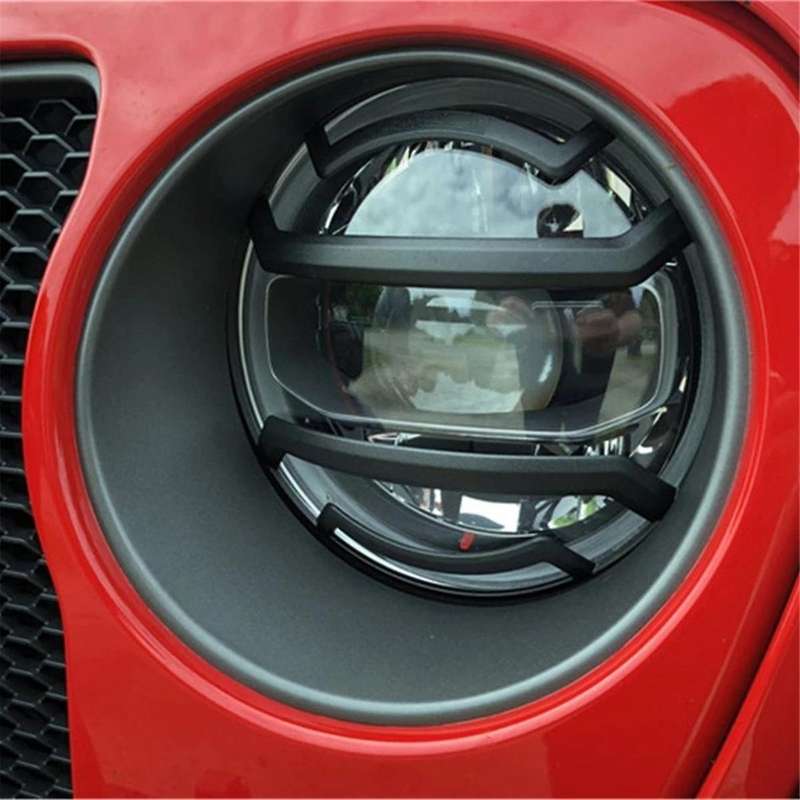 Car Front Headlight Lamp Guard Cover for Wrangler Jl / Jt 2018 -2022 Abs Headlight Decorative Frame
