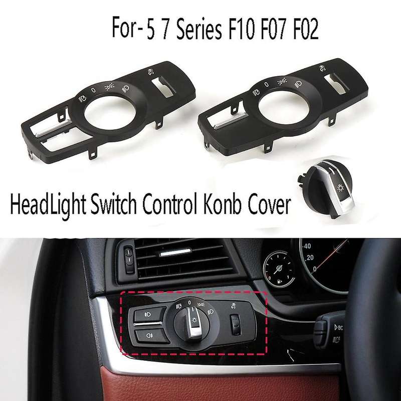 Car Front Headlight Switch Rotation Button HeadLight Switch Control Knob Button Cover for 5 7 Series