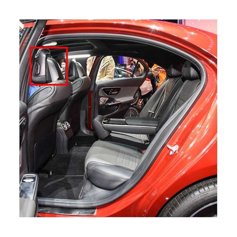 Car Front Headrest Trim Cover Frame Panel Protector for C Class W206 2022+ X254 Glc 2023(silver)