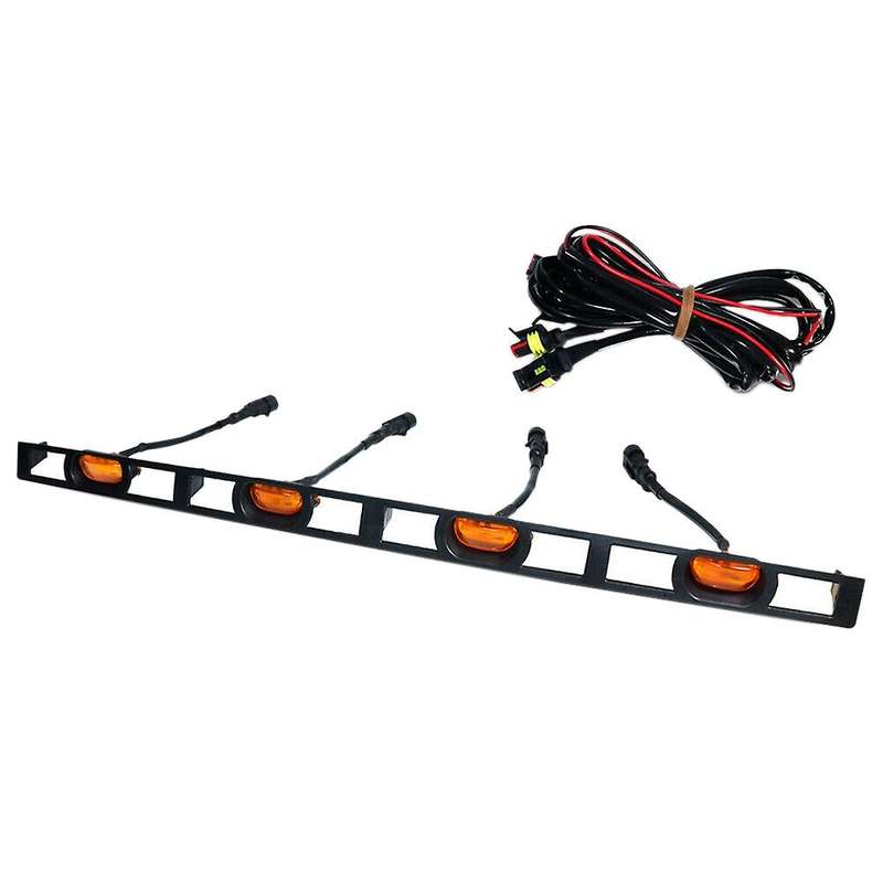 Car Front Hood Grille Amber LED Lights Assy with Wire Harness for 2012-2015