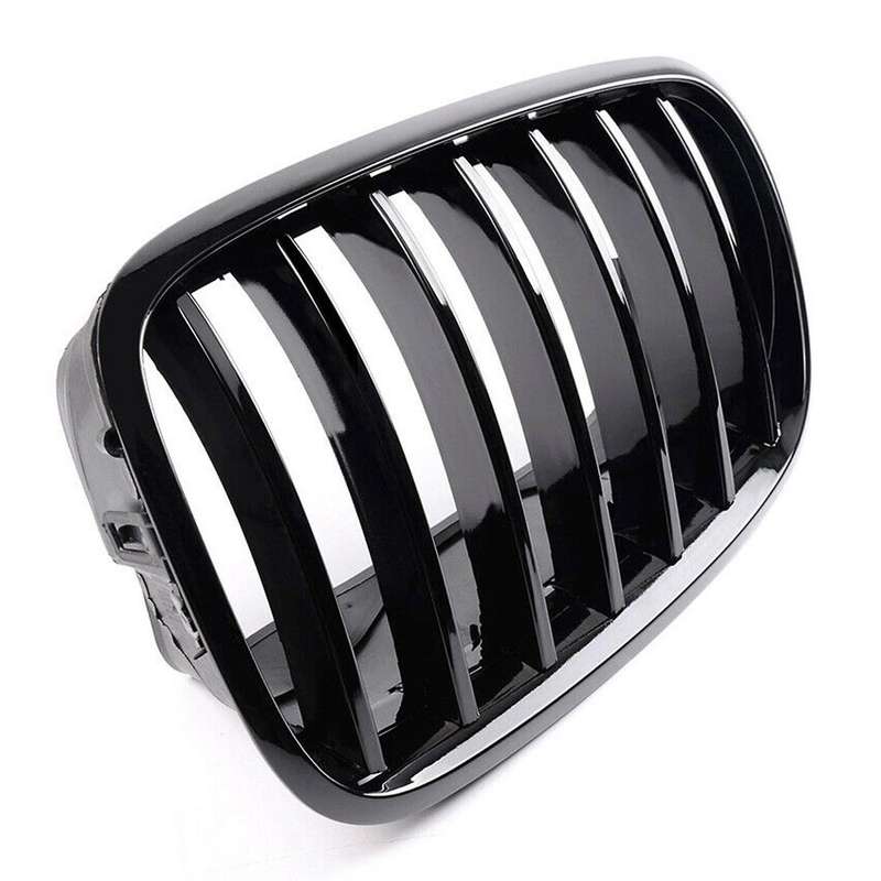 Car Front Hood Kidney Sport Grills Glossy Black Pair for X5 X6 E70 E71 2007-2013