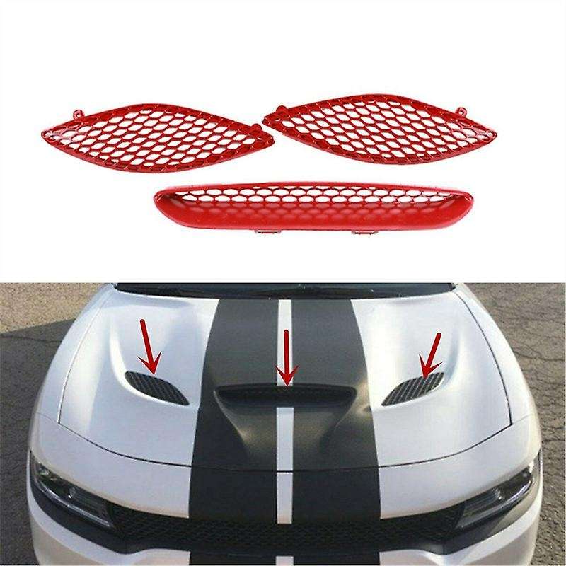 Car Front Hood Grille Grill Bonnet Cover Trim 68202462AD 68202581AC 68202580AC for Charger 2015-2020