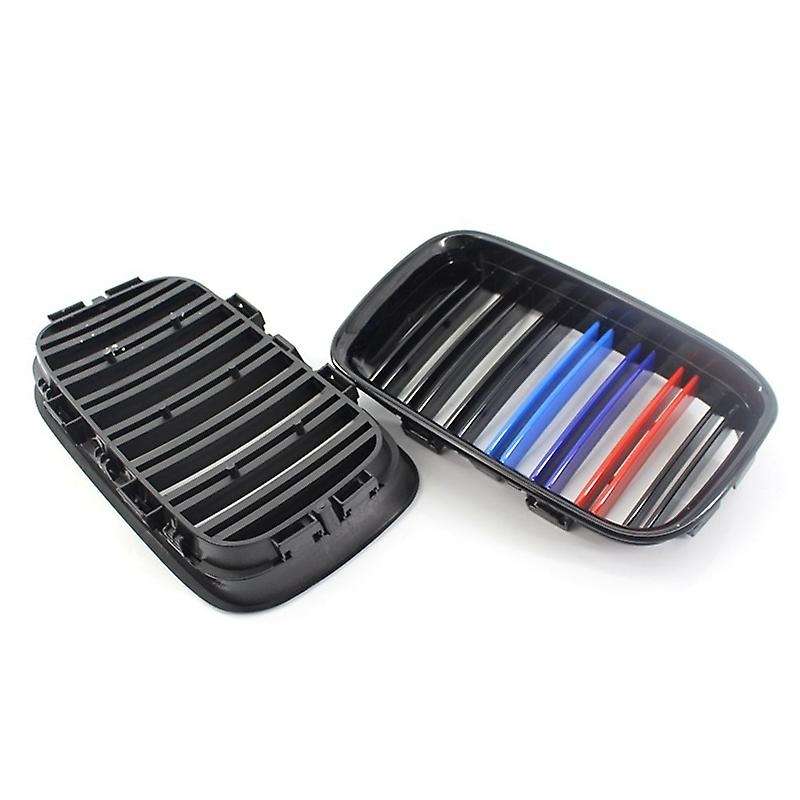 Car Front Hood Kidney Double Line Grill Mesh Sport Racing Grills for E36 M3 3 Series 97-99 Racing Gr