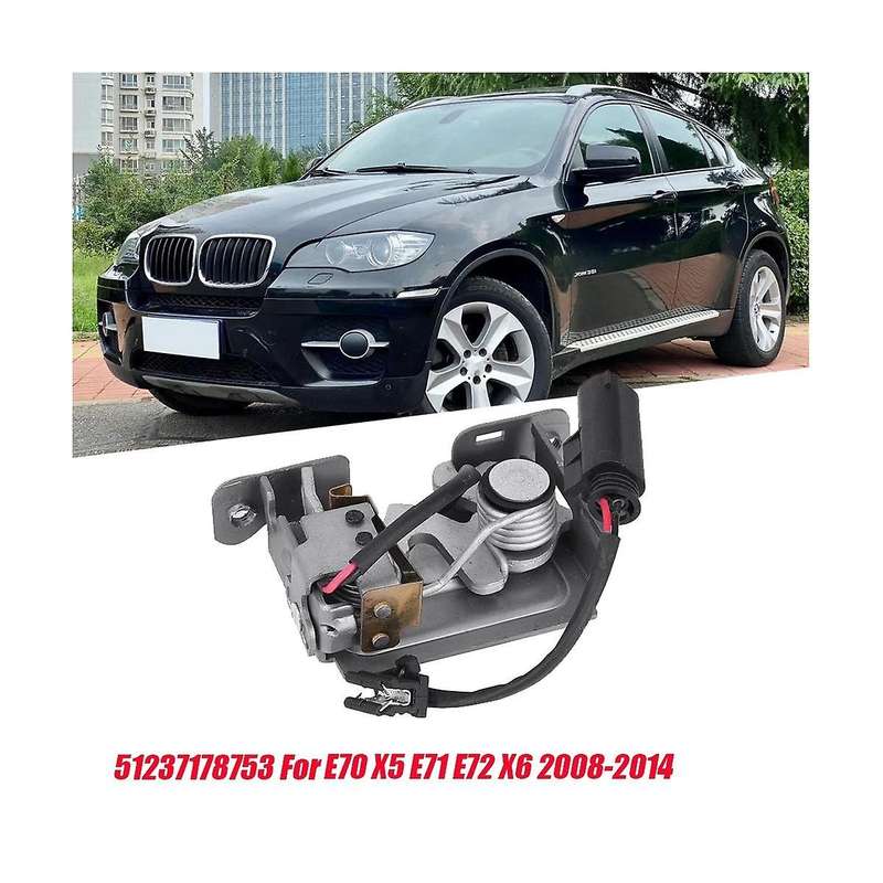 Car Front Hood Lock Latch Safety Catch 51237178753 for E70 X5 E71 E72 X6 2008-2014 Lock Cylinder Cov