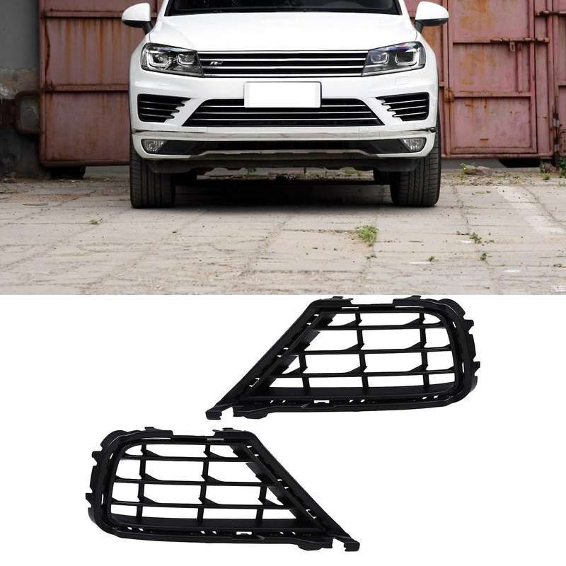 Car Front Hood Mesh Radiator Grille Grill Stripe for 7P 2015-2017 7P6853665B 7P6853666B