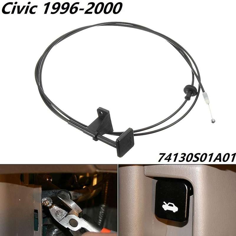 Car Front Hood Release Cable with Handle Fits for 1996-2000 912-010 74130S01A01 Hood Release Cable