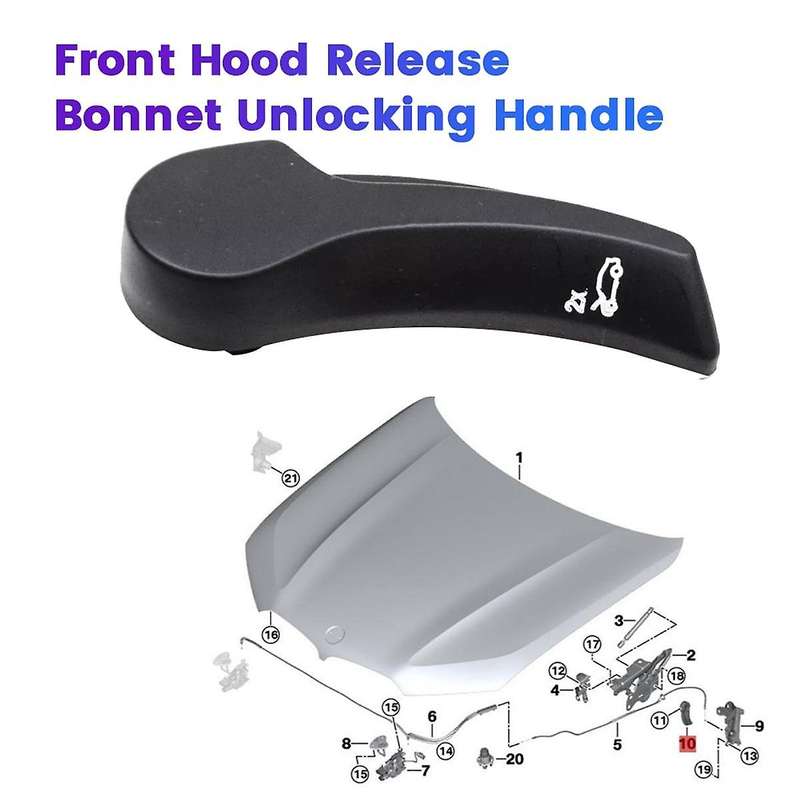 Car Front Hood Release Handle 51437479088 for X5 G05 X6 G06 X7 G07 2018-2022 Bonnet Unlocking Handl