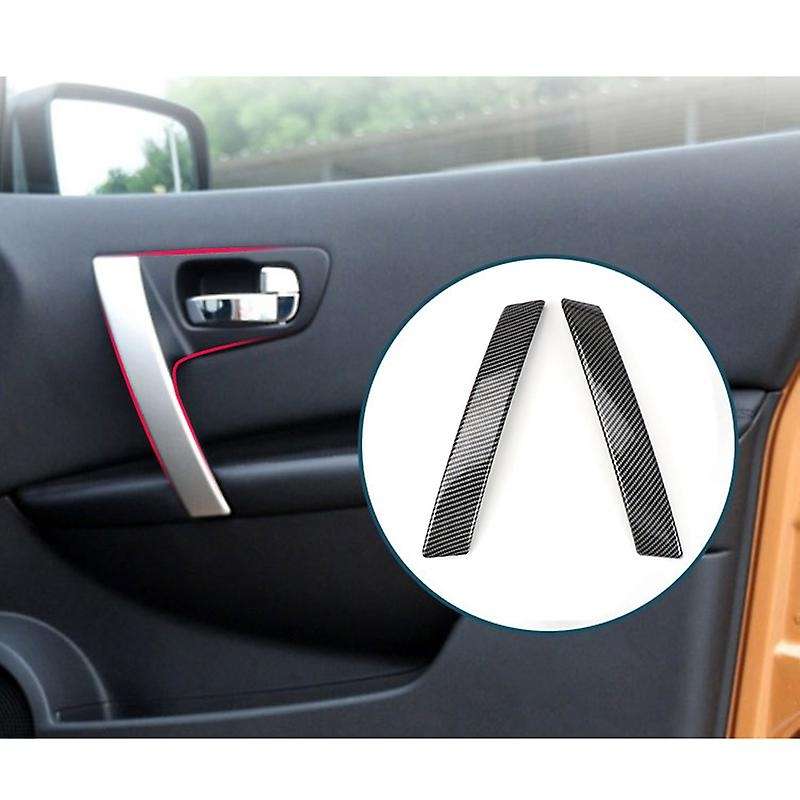 Car Front Inside Interior Door Handles Trim Cover for J10 2007-2015 Carbon fiber