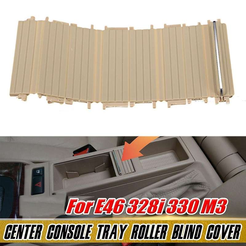 Car Front Inner Indoor Storage Center Console Tray Roller Blind Cover for E46 328I 330 M3 1998-2005
