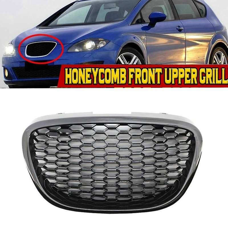 Car Front Kidney Grille Hood Grill for Seat Leon (matte Black )