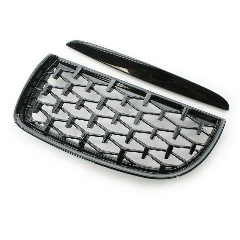Car Front Kidney Grill, Front Hood Diamond Grille Meteor Grill for - 3 Series Sedan E90 E91 2005 200