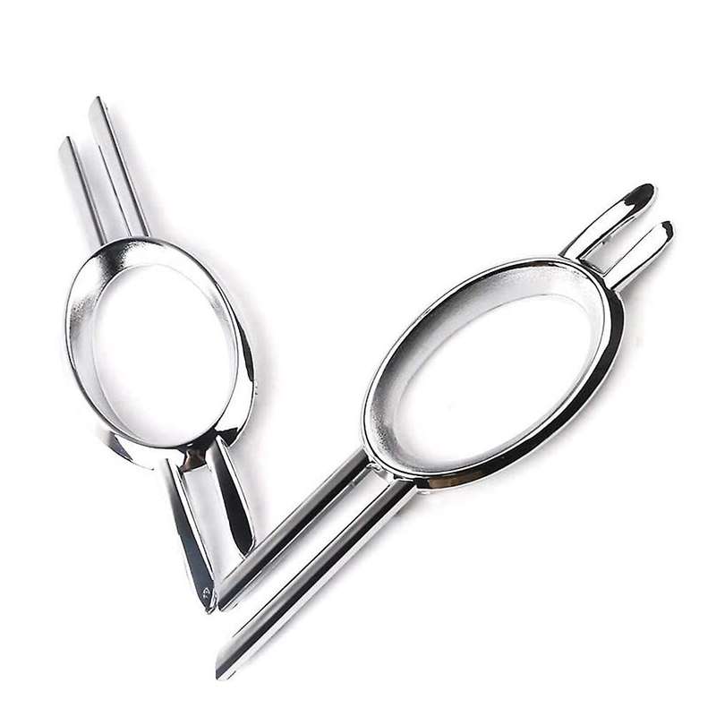 Car Front L &R Chromed Bumper Fog Light Grills Trim for - W211 E320 07-09 A2118851174 A2118851274