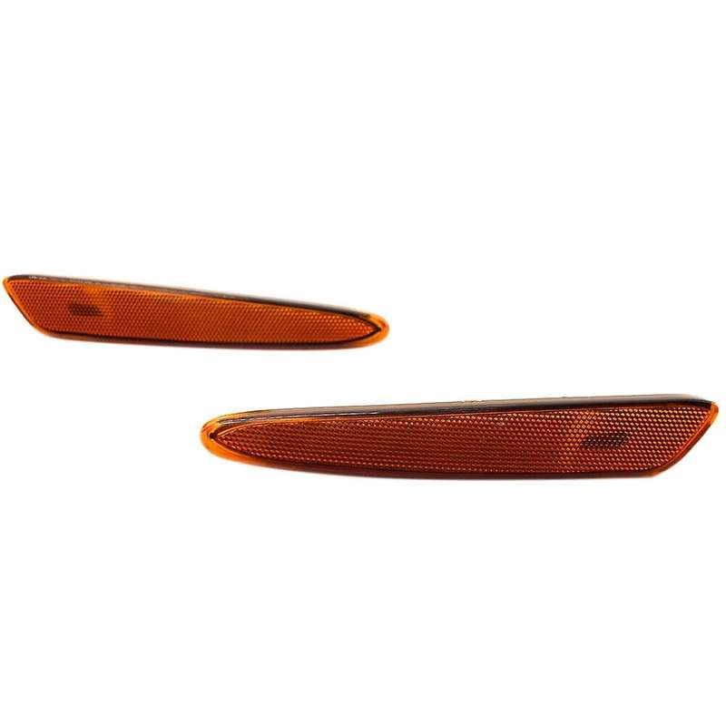 Car Front L&R Side Marker Light Amber for 2007 GM2551196 GM2550196 2005-2012