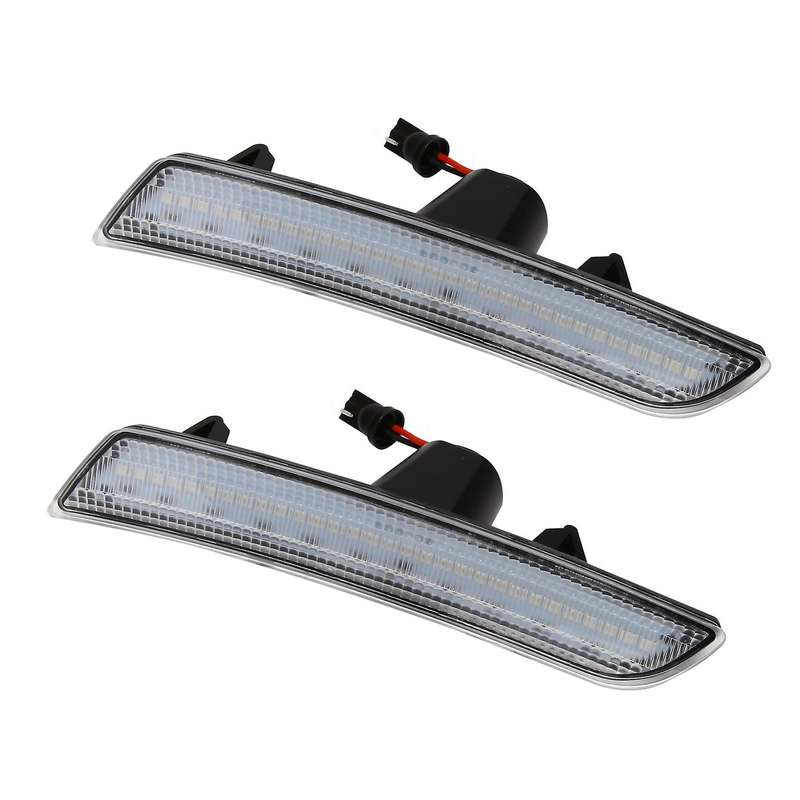 Car Front LED Side Markers, for -V 2015-2019 Turn Signal Lamp Light Side Indicator Amber, Clear
