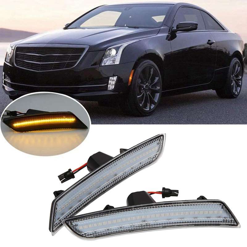 Car Front LED Side Markers, for -V 2015-2019 Turn Signal Lamp Light Side Indicator Amber, Clear