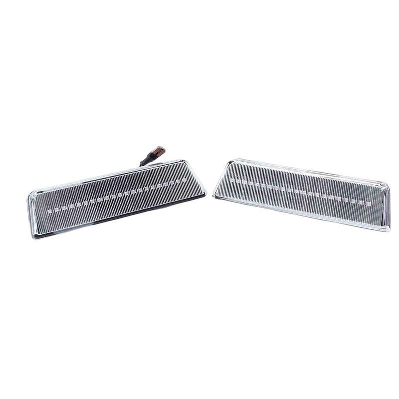 Car Front LED Side Reflector Marker Lamp Parking Warning Light for 2007-2014 Transparent