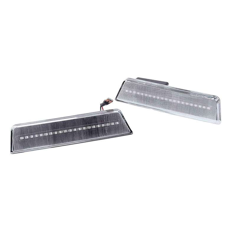 Car Front LED Side Reflector Marker Lamp Parking Warning Light for 2007-2014 Transparent