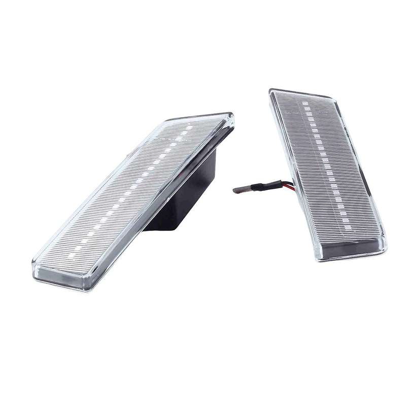 Car Front LED Side Reflector Marker Lamp Parking Warning Light for 2007-2014 Transparent
