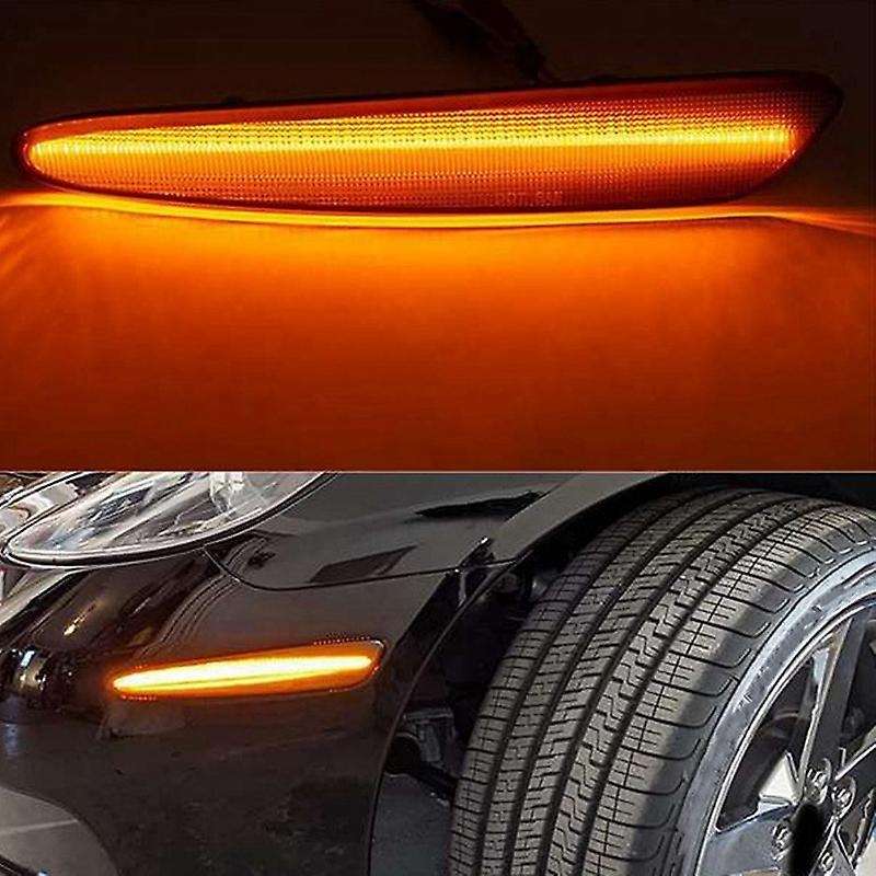 Car Front LED Side Marker Turn Signal Lamps Side Marker Lights for C6 2005-2013