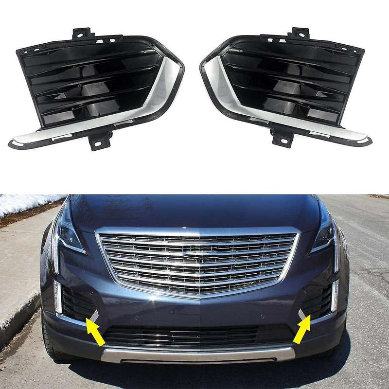 Car Front Left & Right Fog Light Lamp Bezel Cover Grille for XT5 2017-2019 84107960 84107961