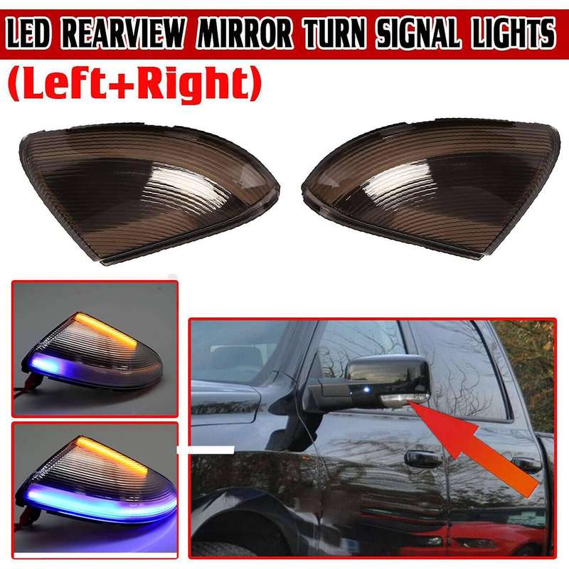 Car Front Left & Right Side Mirror Turn Signal Light for Ram 1500 2500 2009-2013