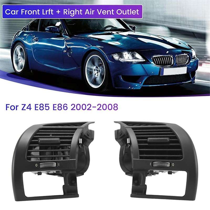 Car Front Left Air Vent Outlet Grille without Cup Holder for Z4 E85 E86 2002-2008 Black 6917905