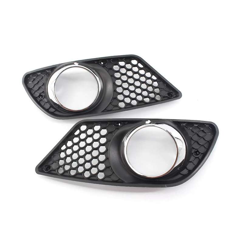 Car Front Left Bumper Fog Light Grille Fog Lamp Cover with Chrome for C-class W204 2008-2010