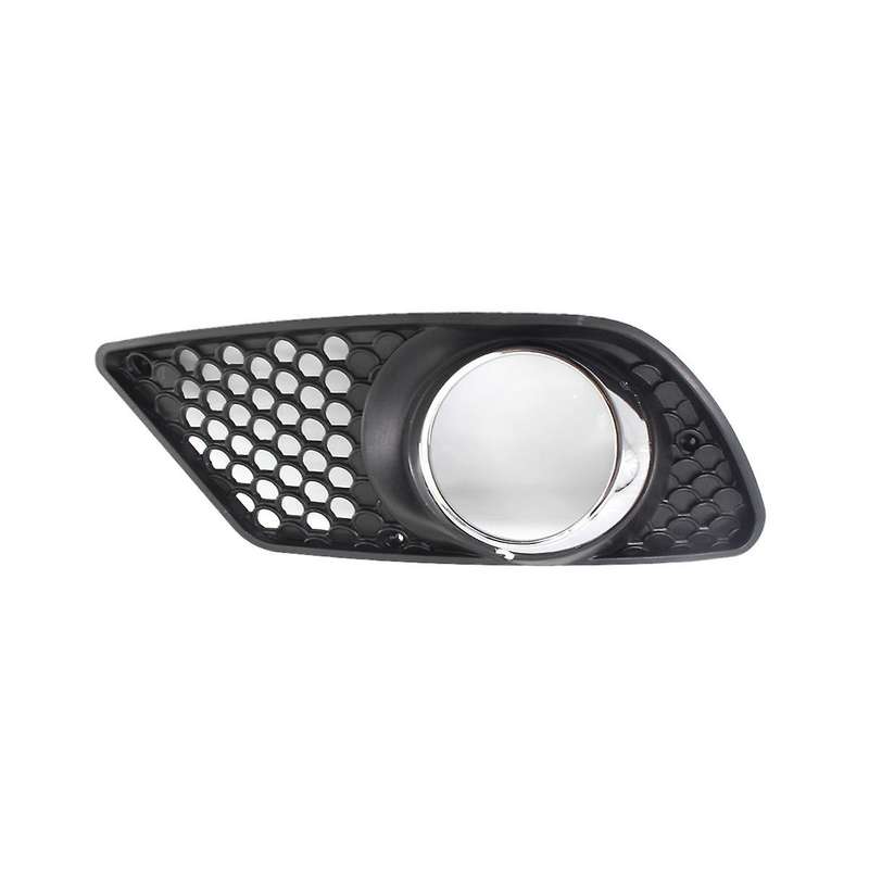 Car Front Left Bumper Fog Light Grille Fog Lamp Cover with Chrome for C-class W204 2008-2010