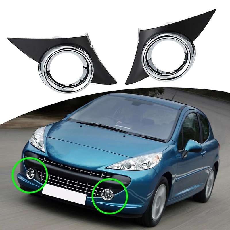 Car Front Left Fog Light Cover Compatible Peugeot 207 Sport 2006-2009
