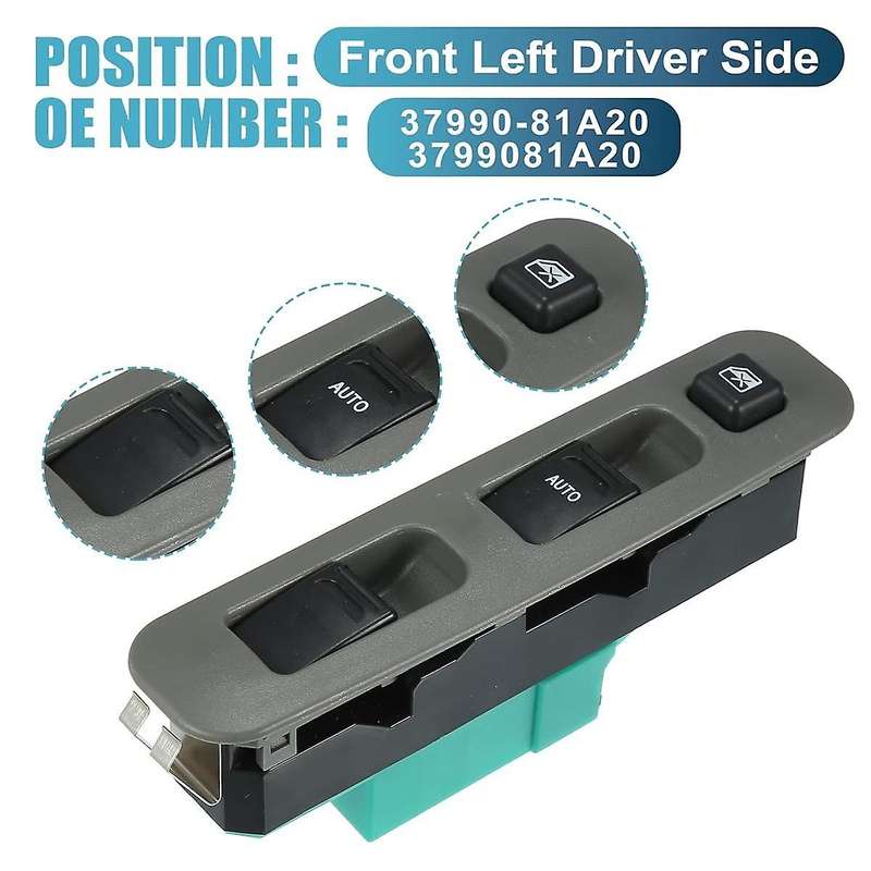 Car Front Left Driver Side Window Control Switch for 1998-2015 Carry Kasten 37990-81A01