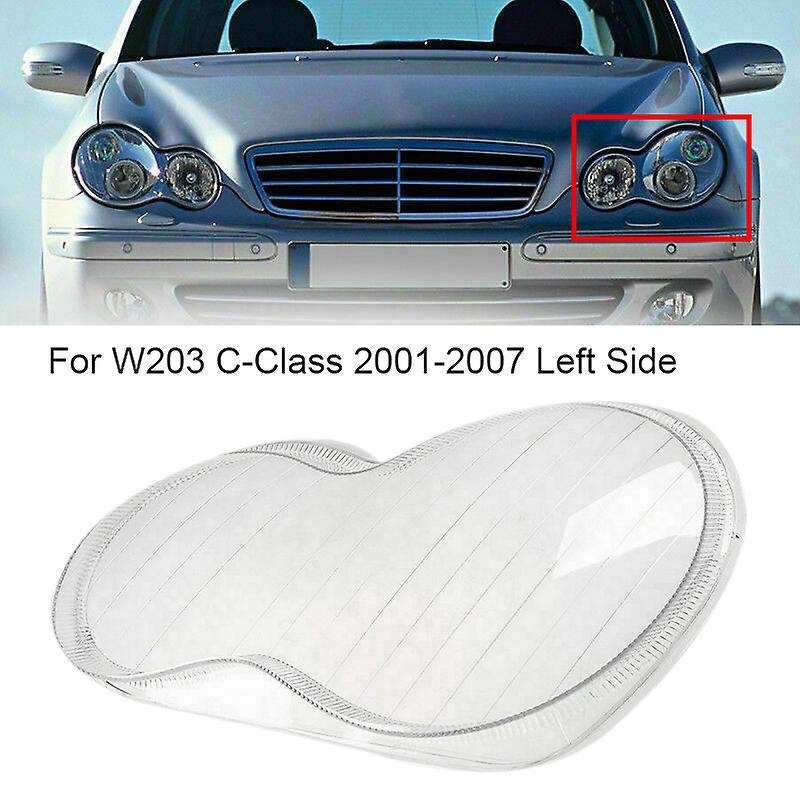 Car Front Left Headlight Clear Lens Lampshade Shell Cover for 2001-2007 W203 C-Class C180 200 230 26