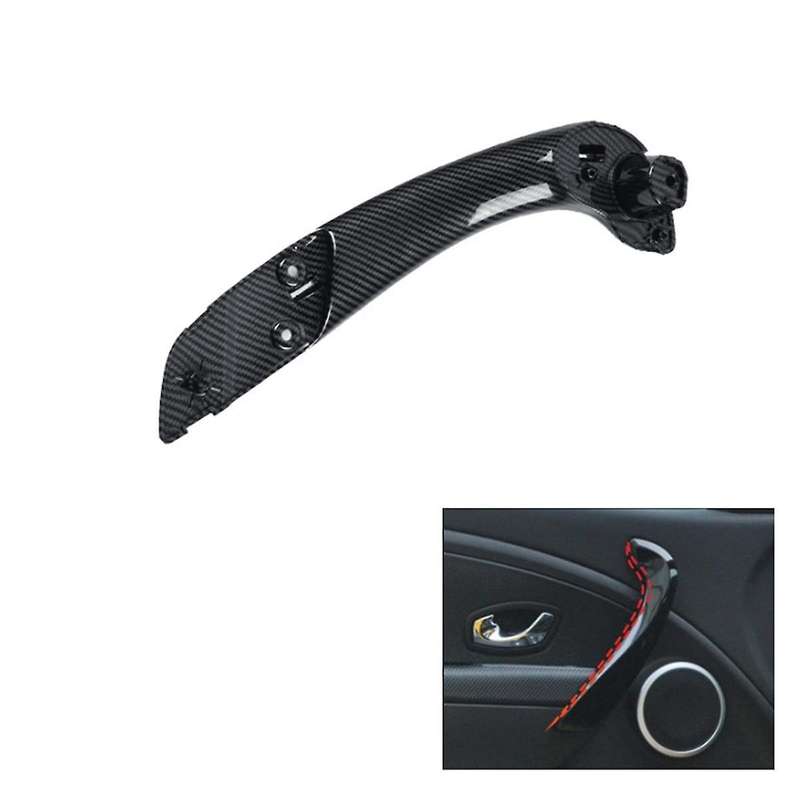 Car Front Left Inner Door Handle for 3 2008-2016 Door Armrest Inner Side Bracket Carbon Fiber Patte