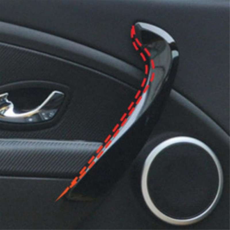 Car Front Left Inner Door Handle for 3 2008-2016 Door Armrest Inner Side Bracket Carbon Fiber Patte