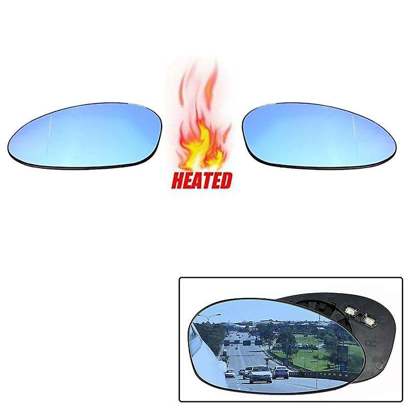 Car Front Left Right Anti-Fog Heated Side Door Wing Rear View Mirror Lens Glass for E46 E90 E91 E87