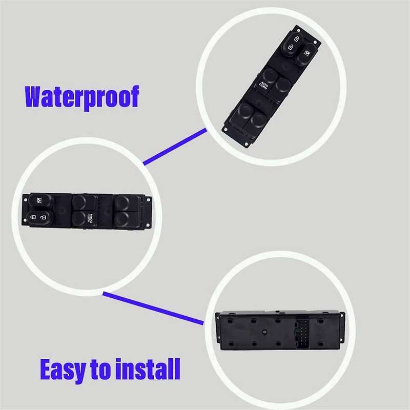 Car Front Left Side Electric Power Master Window Lift Control Switch 93570-1R210 for Accent 2015-201