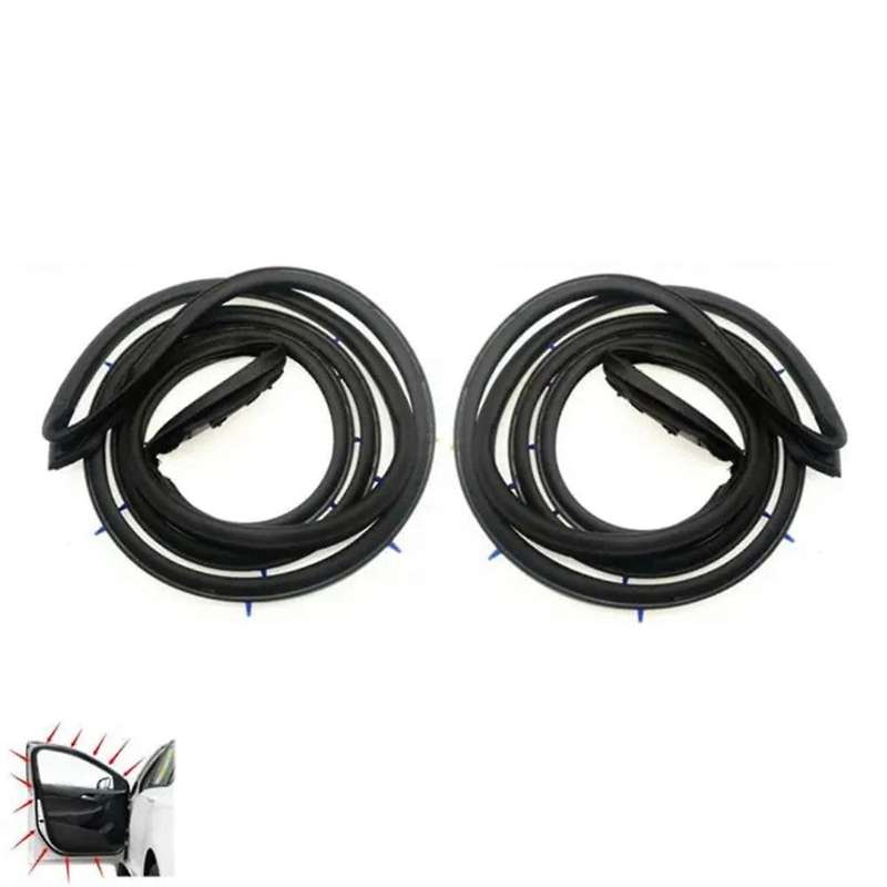Car Front Left+Right Door Weatherstrip Seal 80830-3RA0A-A11 80831-3RA0A-A11 for Sentra 2013-2018 Rub