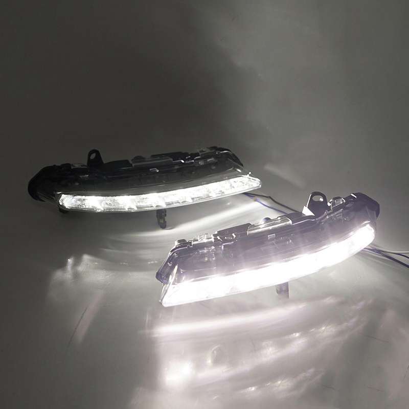 Car Front Left+Right Fog Lamp for S-Class W221 Bumper Fog Light LED DRL Daytime Running