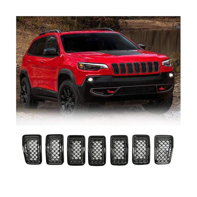 Car Front Mesh Racing Grills for 2019-2022 Bright Black Exterior Honey Racing Grille