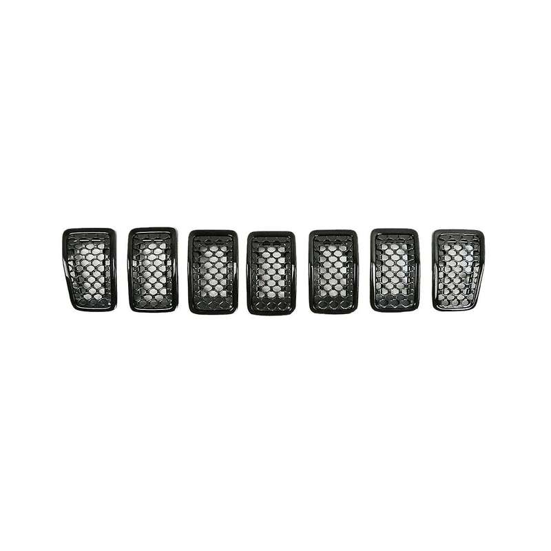 Car Front Mesh Racing Grills for 2019-2022 Bright Black Exterior Honey Racing Grille