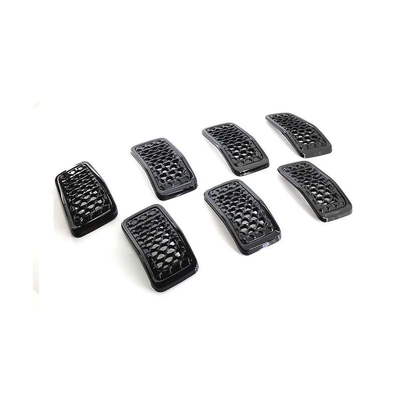 Car Front Mesh Racing Grills for 2019-2022 Bright Black Exterior Honey Racing Grille
