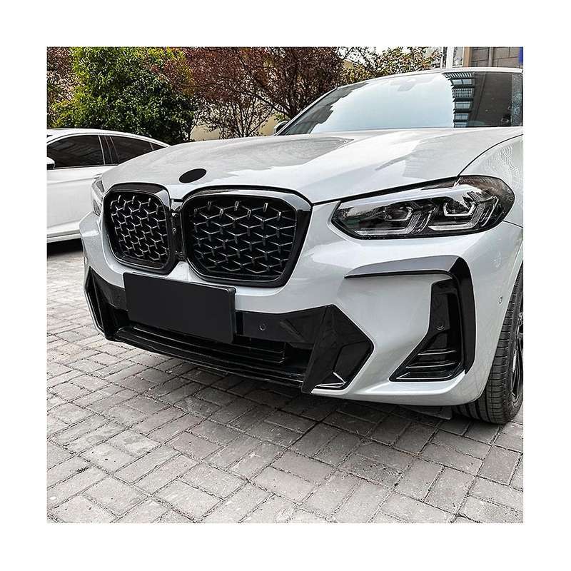 Car Front Lights Frames Cover Bumper Trim Spoiler for X3 X4 G01 G02 2022 2023 +(carbon )