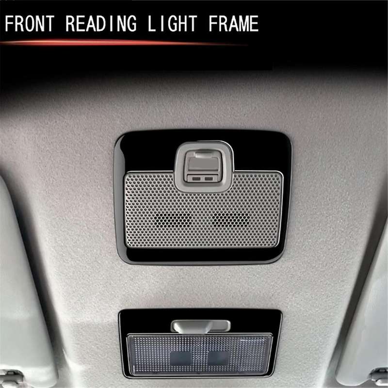 Car Front Reading Light Lamp Cover Trim Sticker for Spacia 2017-2022 Car Roof Sos Button Trim Frame