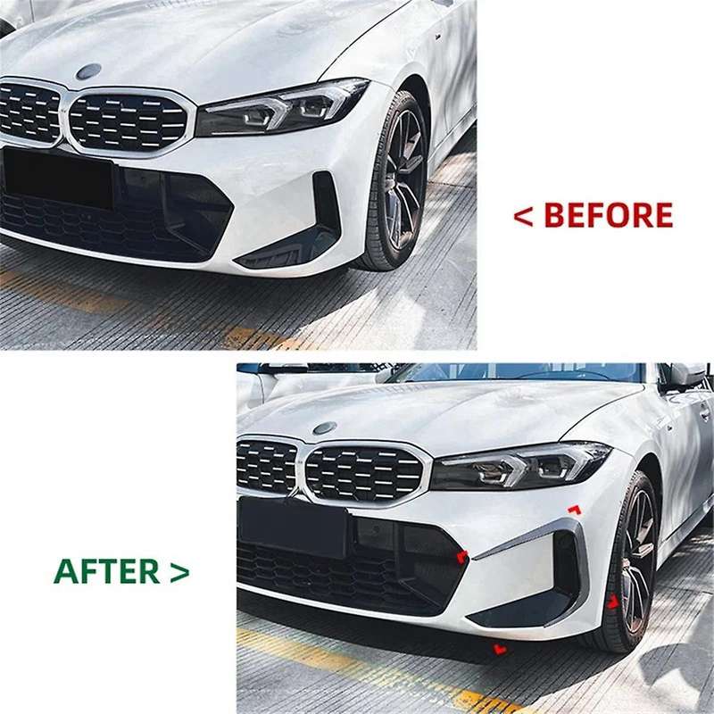 Car Front Rear Bumper Canards Fog Light Trim / Canards Spoiler Splitter for 3 Series G20 G21 G28 201