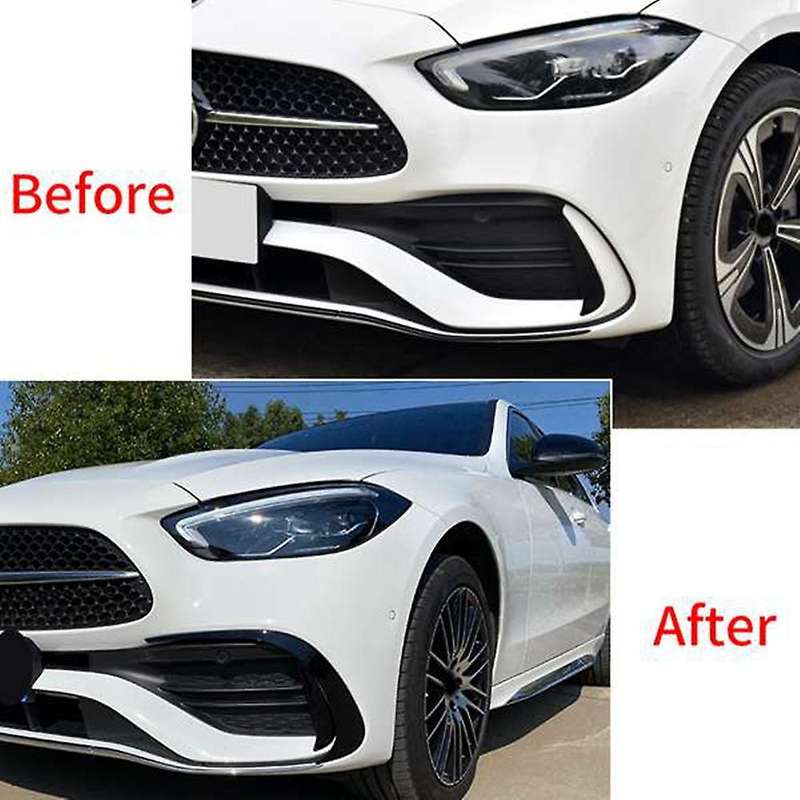 Car Front Rear Bumper Splitter Spoilers Canard Air Knife Surround Trim for C-Class W206 C260 2022 Bl