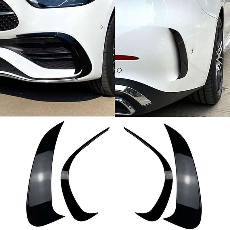 Car Front Rear Bumper Splitter Spoilers Canard Air Knife Surround Trim for C-Class W206 C260 2022 Bl