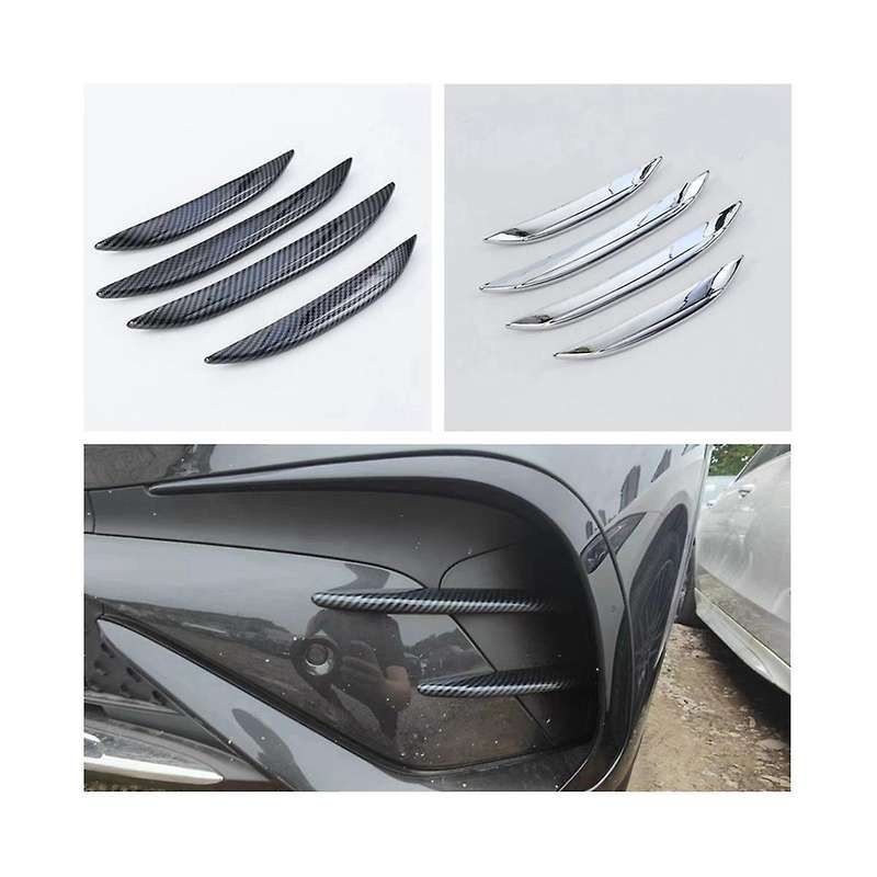 Car Front Rear Fog Light Lamp Eyebrow Frame Trim Cover Sticker for Glc Class X254 2023 (silver)