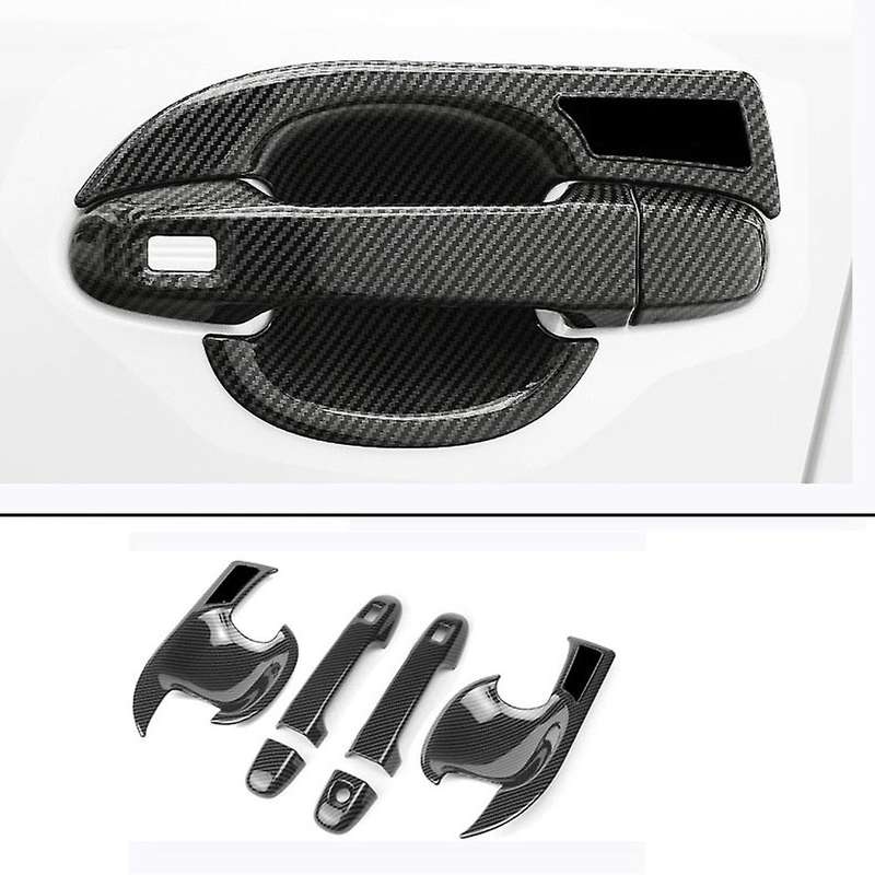 Car Front Rear Door Handle Bowl Cover Protective Trim Carbon Fiber Stickers for C- 2016-2020 Accesso