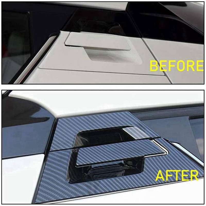 Car Front Rear Door Handle Bowl Cover Protective Trim Carbon Fiber Stickers for C- 2016-2020 Accesso