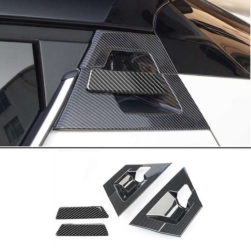 Car Front Rear Door Handle Bowl Cover Protective Trim Carbon Fiber Stickers for C- 2016-2020 Accesso